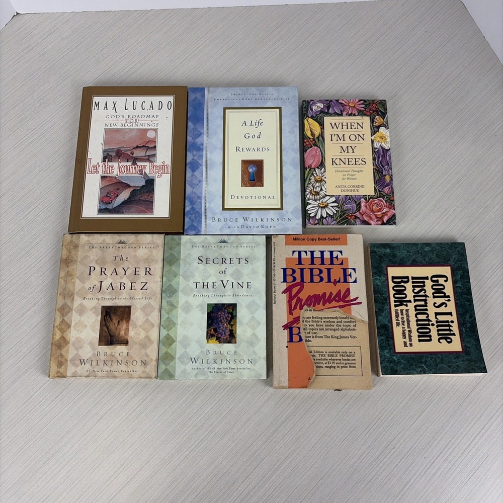 Job Lot of  7 Books Christian Spiritual Book Max Lucado Bruce Wilkinson
